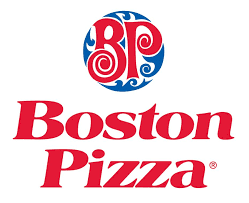 A boston pizza logo is shown.